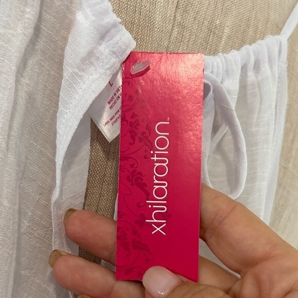 NEW Xhilaration White Coverup Dress size Large - Picture 4 of 7